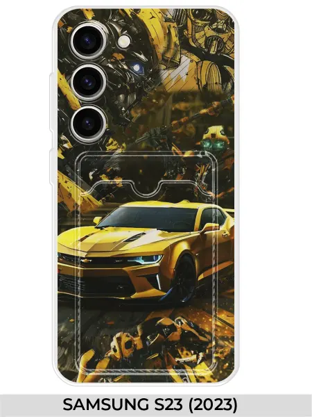 NOOTO Чехол с карманом на Samsung S23 (для Самсунг с23) Бэтмобиль