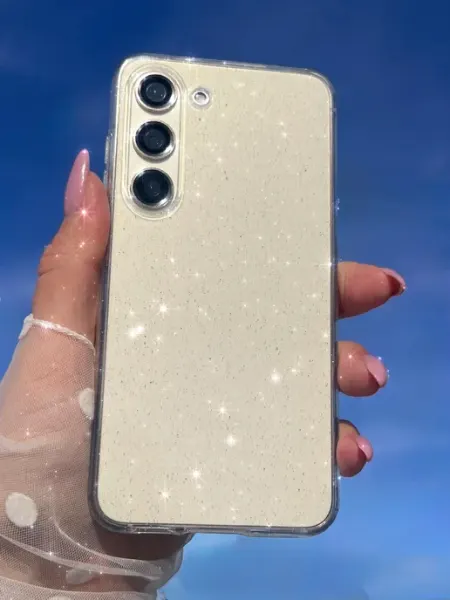 ZENTAUR Чехол силиконовый на Samsung S23 прозрачный с блестками