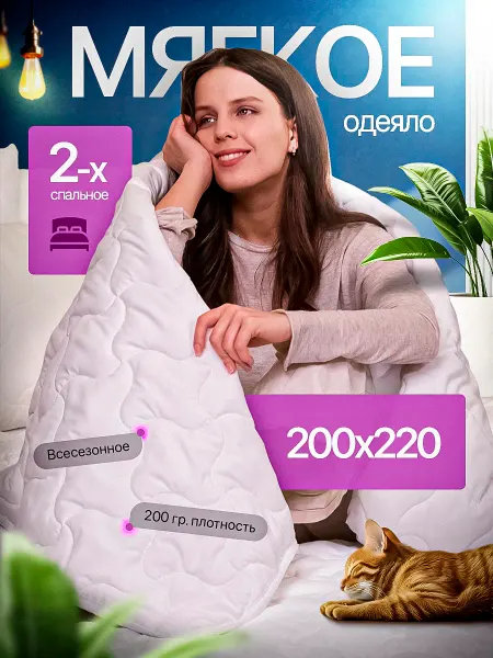 BELASHOFF Одеяло двуспальное всесезонное 200х220 см
