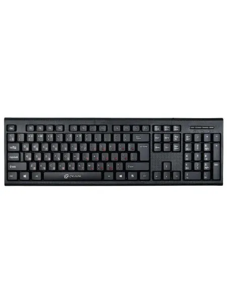 OKLICK Клавиатура проводная 120M черный USB (1083044) кабель 1.6м