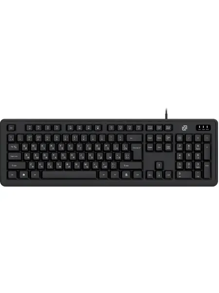 OKLICK Клавиатура проводная K175 черный USB Multimedia кабель 1.8м