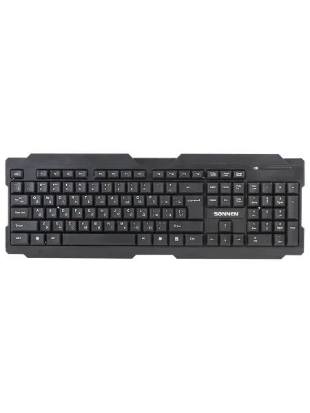 SONNEN клавиатура беспроводнаяkb-5156, usb, 104 клавиши, 2,4 ghz, ч