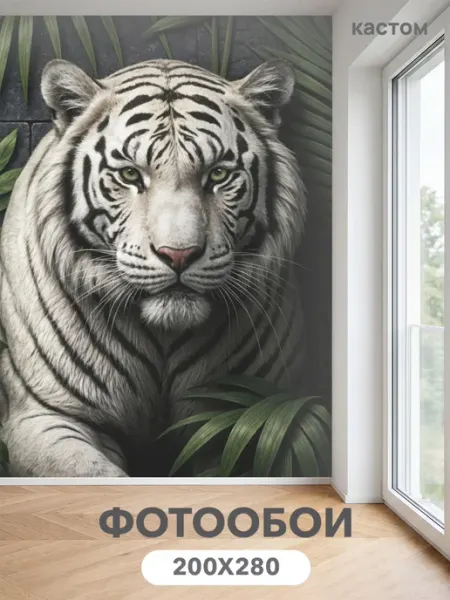 CustomDesign Флизелиновые фотообои 3d Тигр 200х270 см