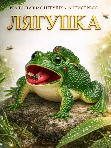 Игрушка лягушка реалистичная антистресс 11 см
