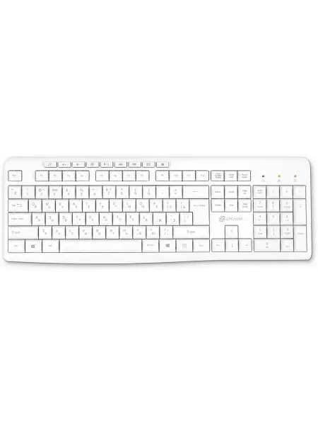 OKLICK Клавиатура K225W белый USB беспроводная Multimedia (1875235)