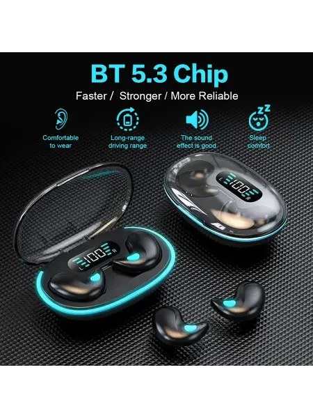 BT 5.3 ИКН вкладыши с шумоподавлением, беспроводные черные