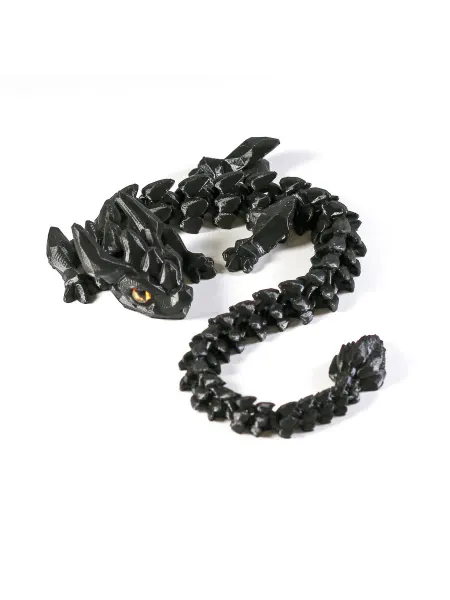 3D Пекарня Игрушка-антистресс ящерица-кристалл, черный