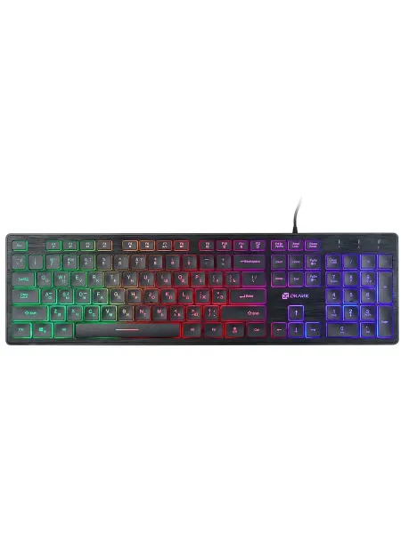 OKLICK Клавиатура проводная компьютерная 550ML черный USB LED