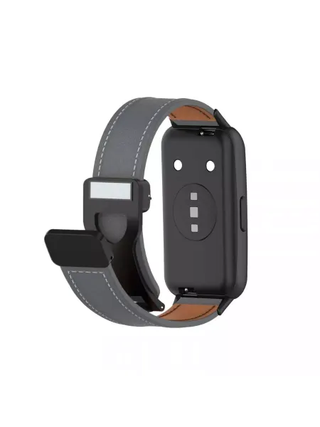 MyPads Кожанный ремешок для Huawei Band 7 с магнитным замком