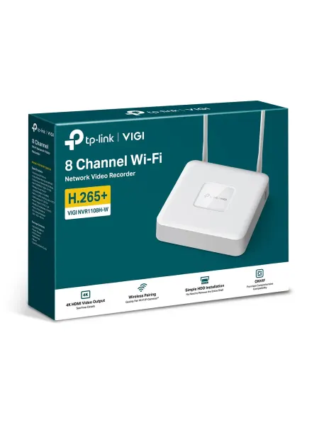 TP-link VIGI NVR1108H-W 8-канальный сетевой видеорегистратор с Wi-Fi