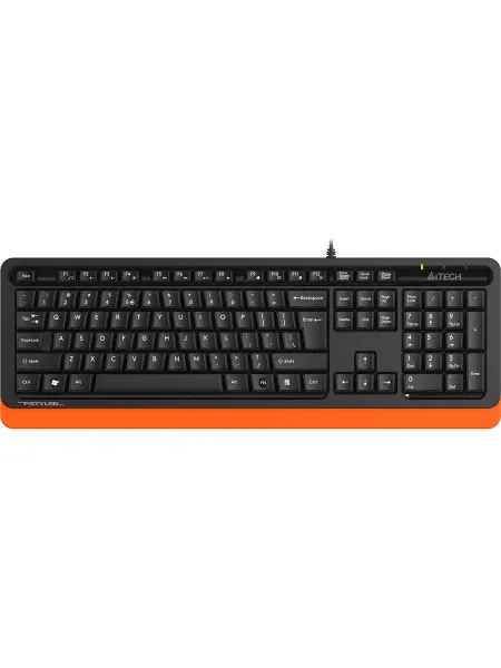 A4TECH Клавиатура проводная компьютерная FKS10 черный оранжевый