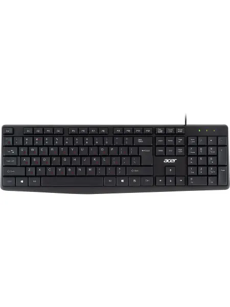 Acer Клавиатура проводная компьютерная OKW121 черный USB