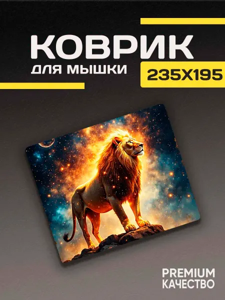ARTIKO_SHOP Игровой коврик для мышки маленький с рисунком Лев