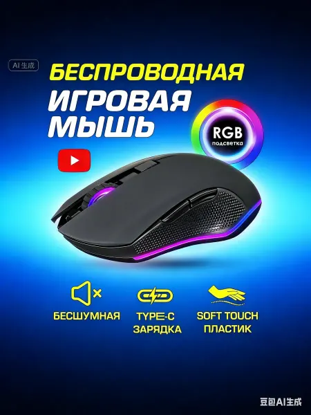 Bestsmile Мышь компьютерная игровая с подсветкой