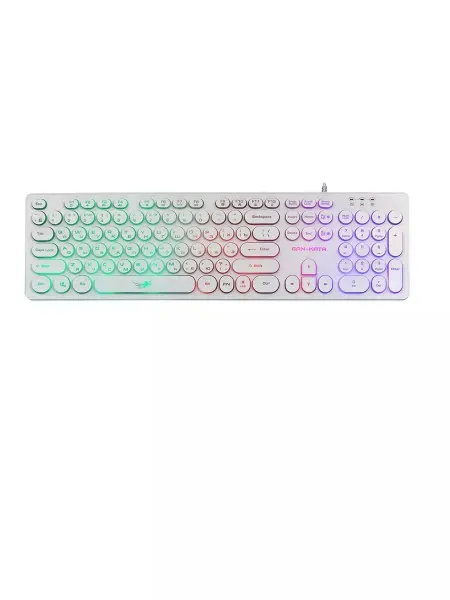 DIALOG Клавиатура проводная мембранная KGK-16U White с подсветкой