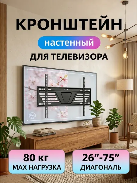 DREAMING HOUSE Кронштейн для телевизора 80 кг для больших экранов