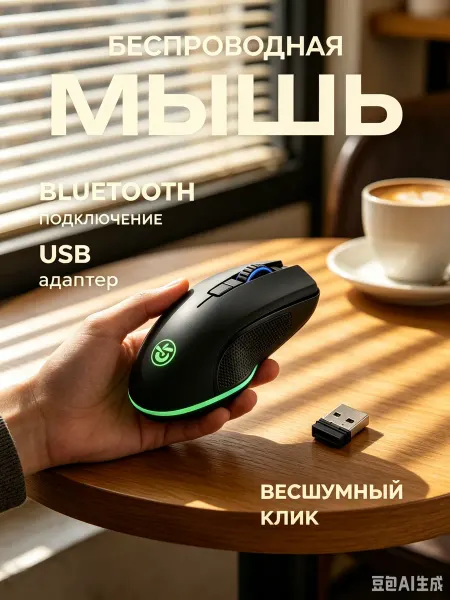 Homeets Мышка беспроводная для ноутбука и компьютера
