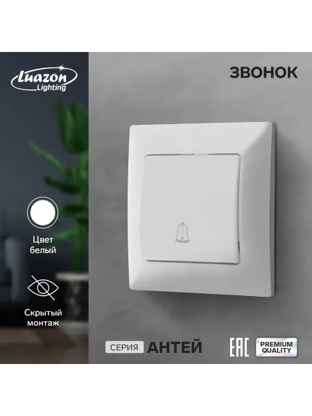 Luazon Lighting Звонок Антей, скрытый, белый