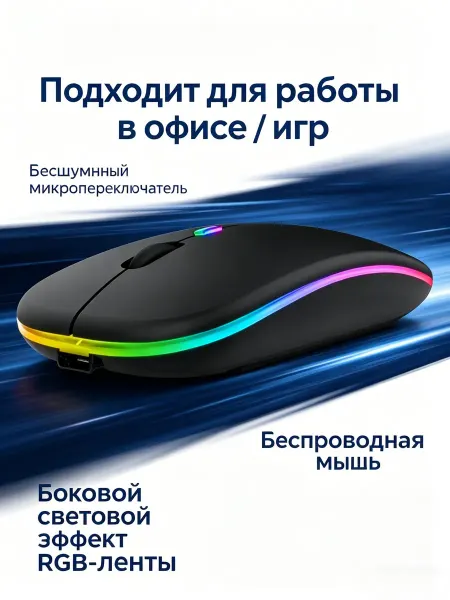 Xiaomi Двухрежимная мышь с RGB подсветкой