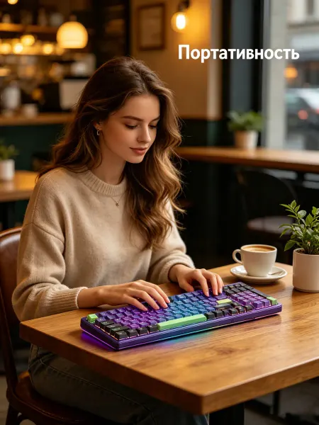 Беспроводная RGB клавиатура для геймеров