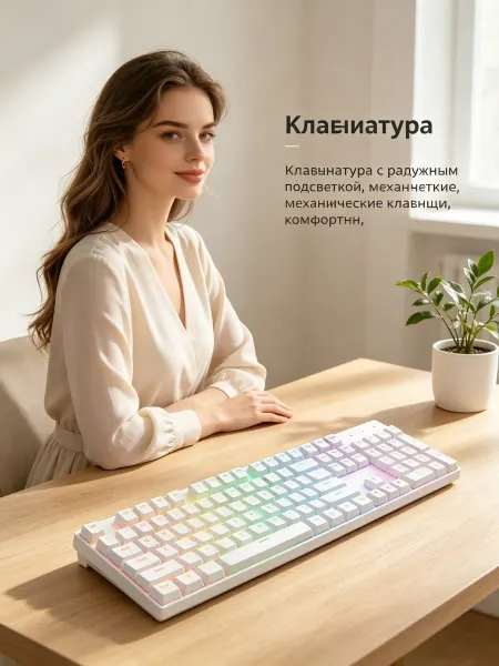 Игровая механика клавиатура проводная RGB