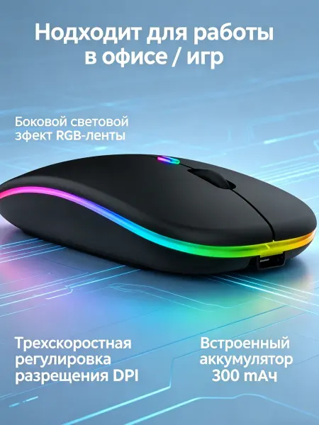 Xiaomi Мышка для ноутбука бесшумная плавная