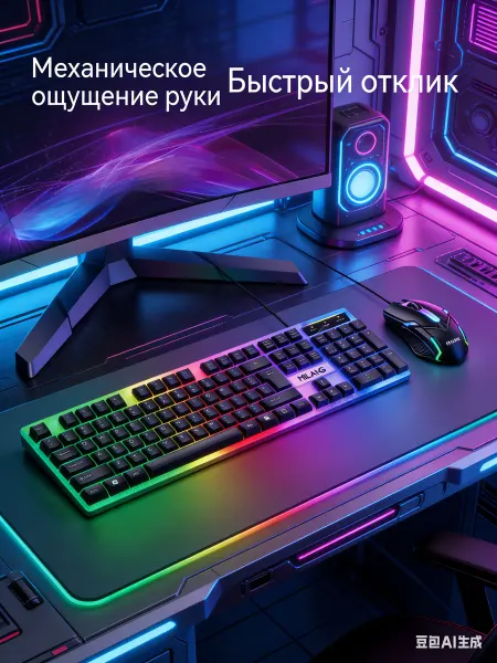 Yinren Клавиатура механическая игровая с подсветкой проводная