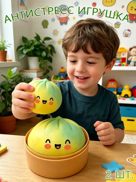 Антистресс игрушка Сквиш Хинкали большой 1 шт