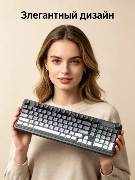 Игровая влагозащищенная клавиатура компьютерная