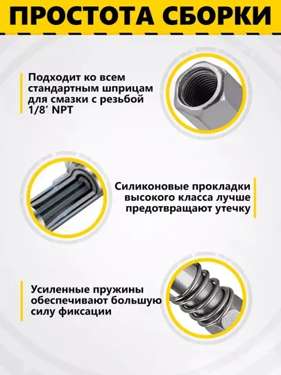 Наконечник для смазки на плунжерный шприц