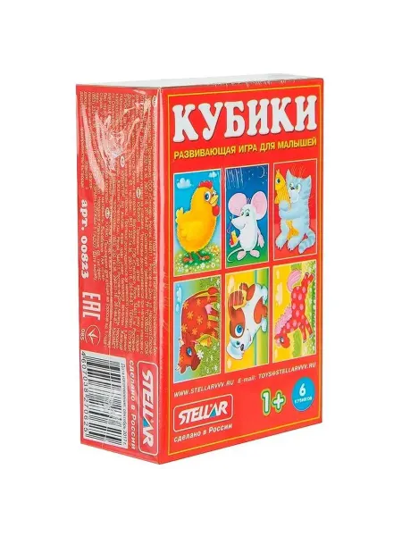 Stellar Кубики в картинках 6 штук Хорошие знакомые, 1 набор