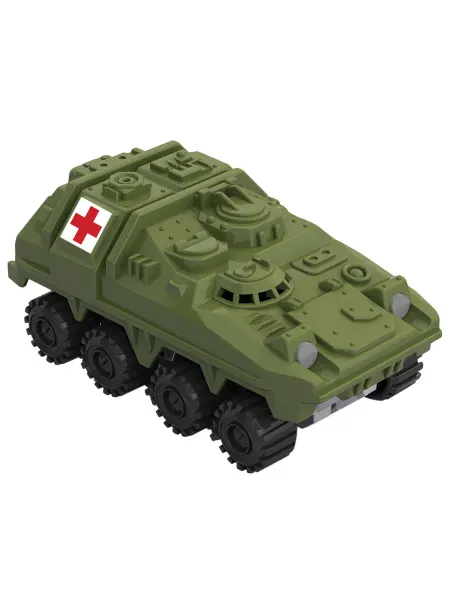 НОРДПЛАСТ Военная машина игрушечная Санитар", пластик, 10,1x5,4x4