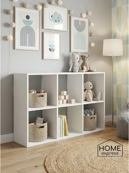 HOME express Стеллаж белый Deren, 105.4х25х70.8 см