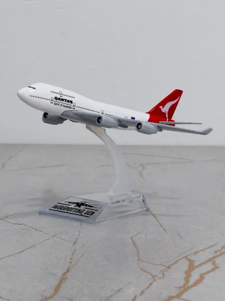 Aviaspotting_uzb Модель самолёта Boeing 747, Qantas, 14 см, Металл+пластик