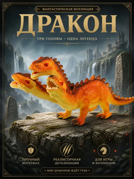 Рассказы о животных Игрушка динозавр фигурка для детей 20 см