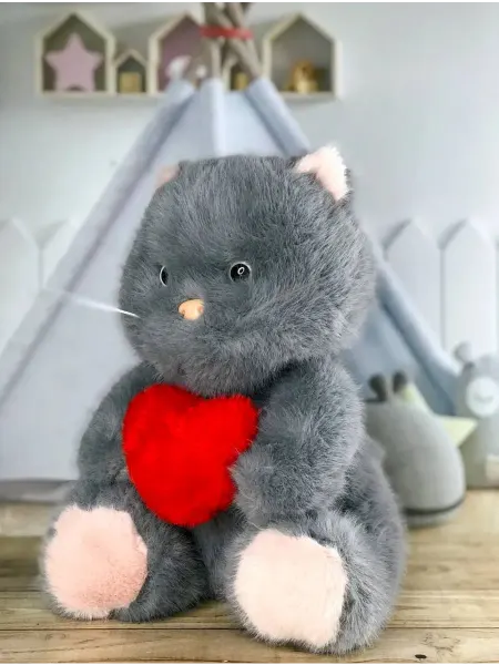 Toys dream Мягкая игрушка Кот с сердечком 23 см
