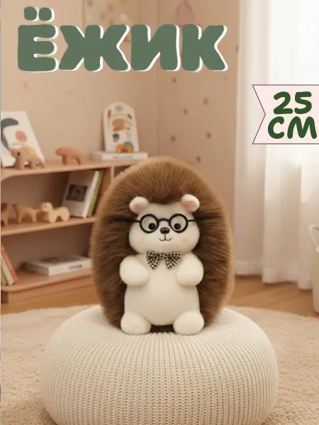 Toys Room Мягкая игрушка ежик в очках 25 см