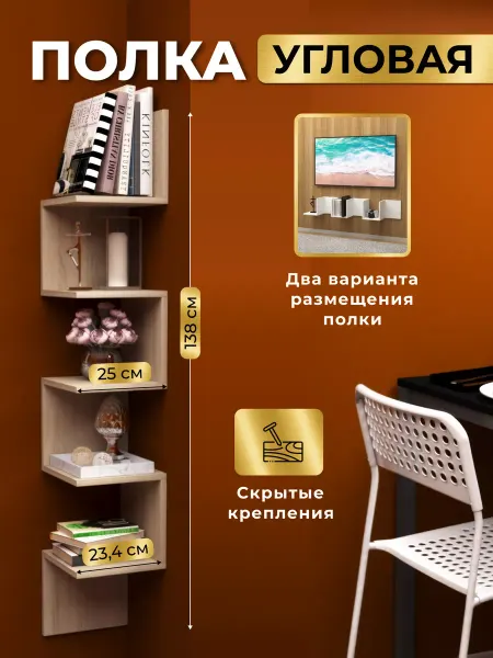 РомХит Полка угловая настенная