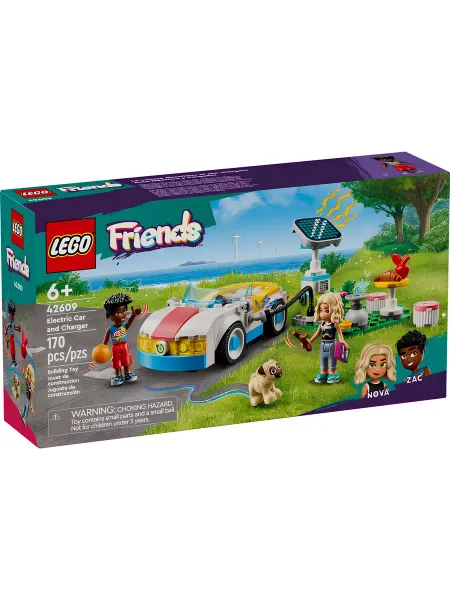 LEGO Конструктор Friends 42609 Электромобиль и зарядное у