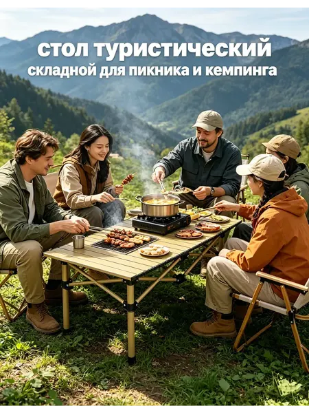 Стол туристический складной 96 см рабочий размер