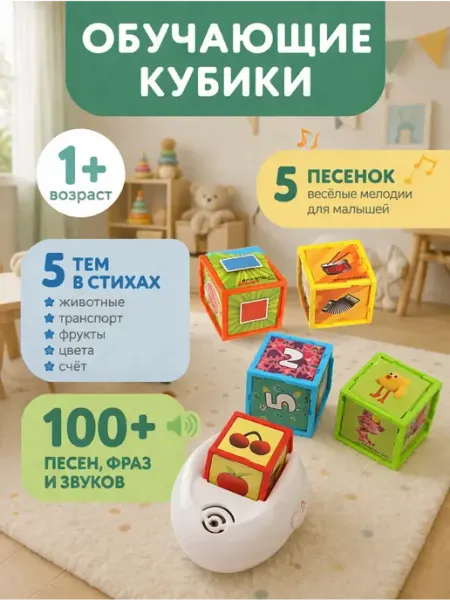 ArmStore-lux Развивающие интерактивные кубики музыкальная игрушка