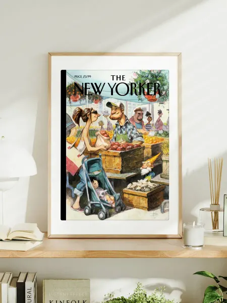 Постер A3 "The New Yorker - Продуктовый рынок - 2011"