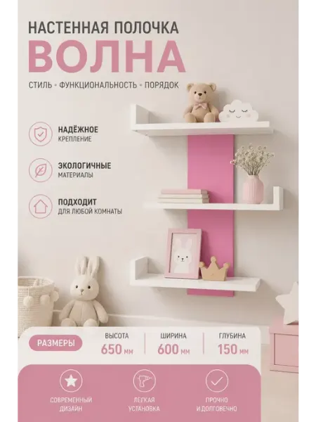Полочка настенная навесная