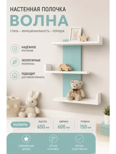Полочка настенная навесная