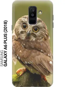 Cиликоновый чехол на Samsung Galaxy A6+ (2018) / Самсунг А6 Плюс 2018 с принтом "Сова на дереве"