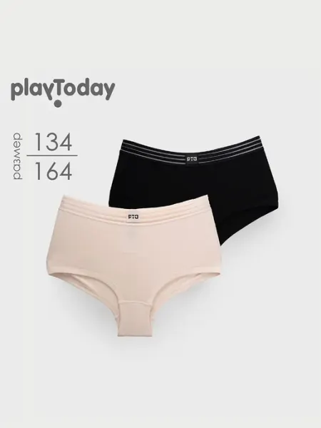 PlayToday Трусы 2 шт в наборе базовые хлопковые для подростка