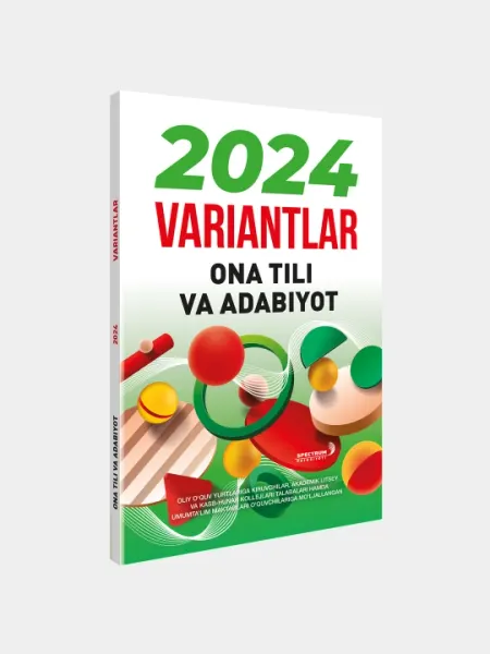 Она тили ва адабиёт, варианты 2024, сборник тестов, на узбекском