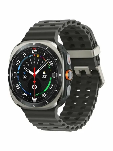Умные часы Samsung Galaxy Watch Ultra 47мм 2025 LTE Titanium Silver (Темно-серый ремешок)