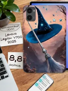 Силиконовый чехол для планшета Lenovo Legion Y700 2025 8.8" силиконовый, черный, с принтом