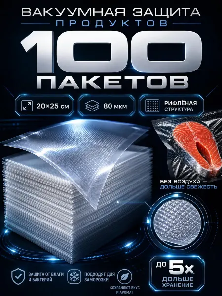 DaeSo Пакеты для вакууматора 20х25 см 100 шт